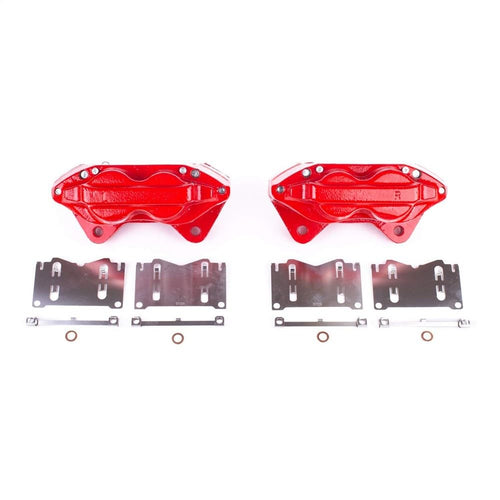 Power Stop S2634 Front Pair of High-Temp Red Powder Coated Calipers For Lexus LX470 1998-2002, Toyota Land Cruiser 1998-2002 [Model Specific]