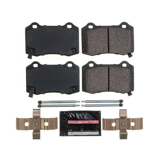 Power Stop Z23-1053 Z23 Evolution Sport Carbon Fiber Infused Rear Ceramic Brake Pads with Hardware For Cadillac CTS Chevy Camaro Dodge Charger Challenger Jeep Grand Cherokee [Application Specific]