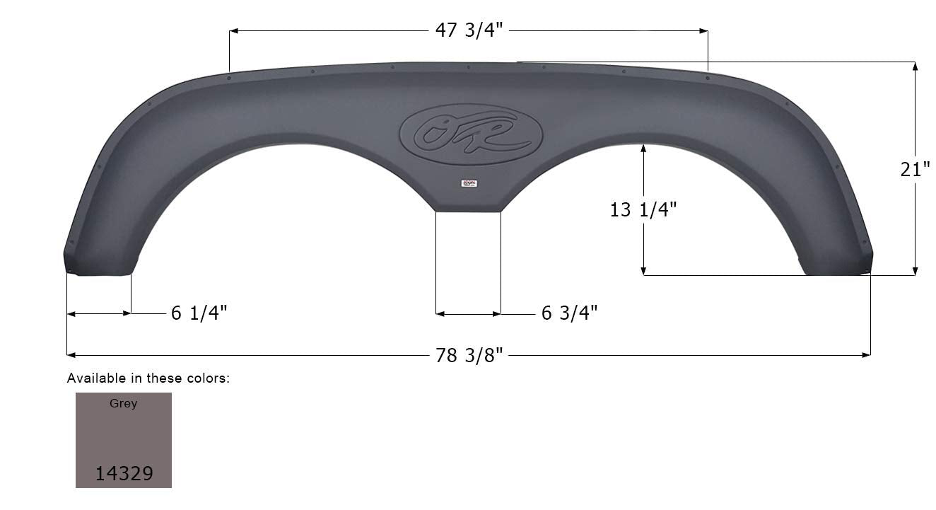 Fender Skirt ICON, Tandem, Pilgrim, FS4329, Grey