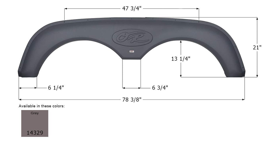 Fender Skirt ICON, Tandem, Pilgrim, FS4329, Grey