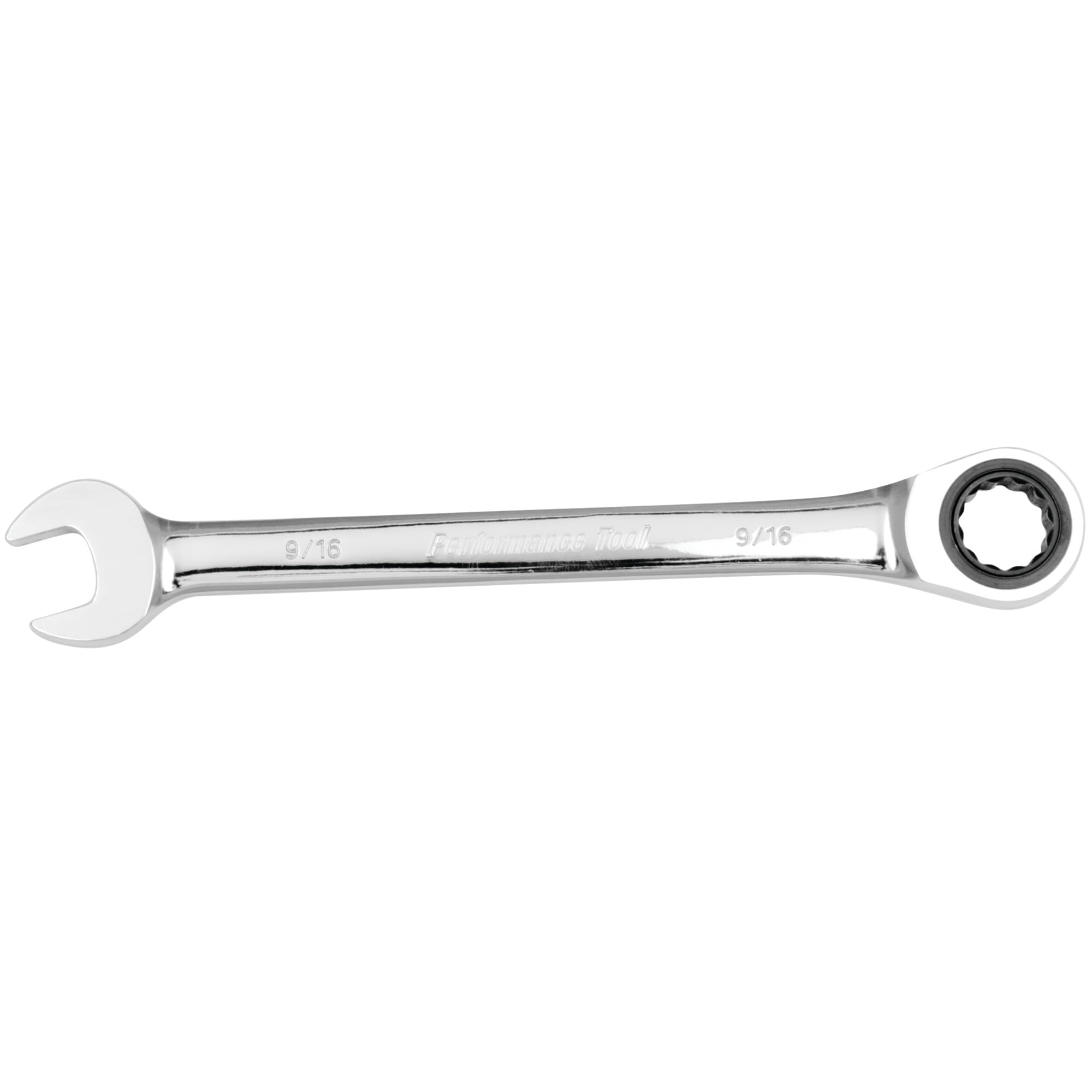 W30255 Performance Tool Chrome Vanadium SAE 9/16-Inch Ratcheting Wrench