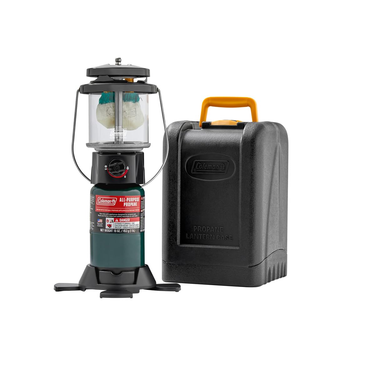 Coleman Deluxe 1000L Propane Lantern with Carry Case, Gas Lamp with Adjustable Brightness & Collapsible Footed Base, Great for Camping, Hunting, Power Outage & More