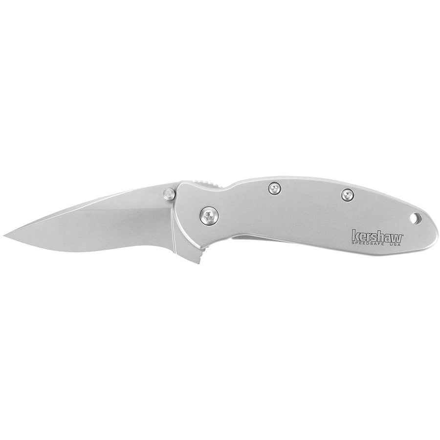 Kershaw Pocket Knife Scallion (1620FL); 2.4 420HC Stainless Steel Blade and 410 Steel Handle, Featuring SpeedSafe Assisted Opening, Flipper, Lanyard Hole, Secure Frame Lock and Tip Lock; 2.9 OZ.,Small