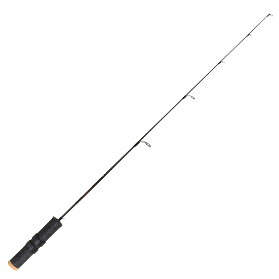 Katana Clam Ice Fishing Rod – 28” Medium Light – 30T Solid Graphite Blank with Tsuka Lightweight Handle, Oversized Fly Guides & Carbon Construction – Lightweight Rod for Panfish, Perch & Light Jigging