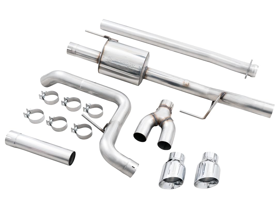 AWE Dual Side Exit 0FG Exhaust for '21+ Ford F-150 - 4.5" Chrome Silver Tips (3015-22067)