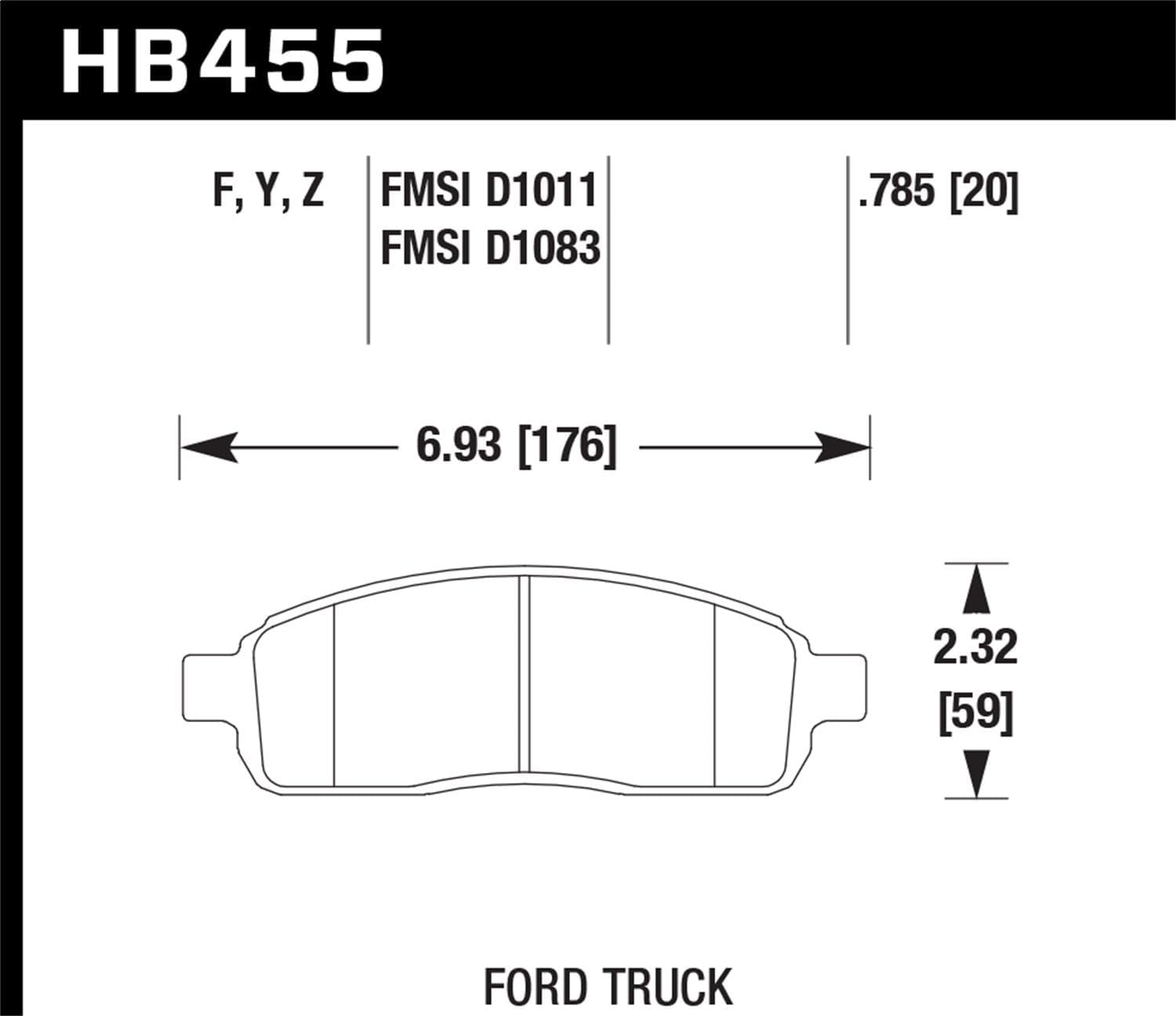 Hawk Performance HPS Performance HB455F.785 Street Brake Pads