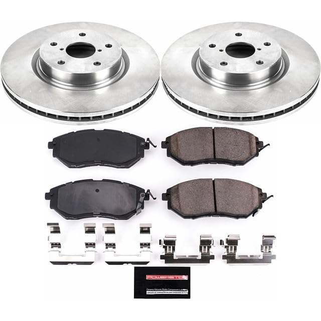 Power Stop KOE4603 Front Replacement Brake Kit-OE Brake Rotors & Ceramic Brake Pads For Subaru Legacy Outback Tribeca WRX