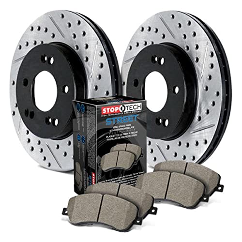 Rear Stoptech 938.33519 Street Axle Pack, Drilled & Slotted