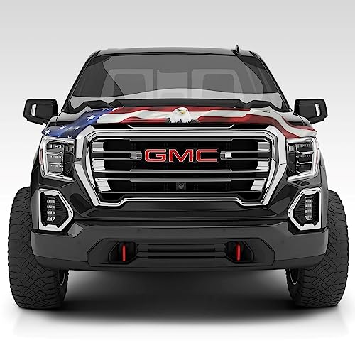 Vigilante Hood Protector | Stampede - High Profile / American Flag w/Eagle | Fits 2007-2010 Chevrolet Silverado 2500 / 3500 HD | 2044-30