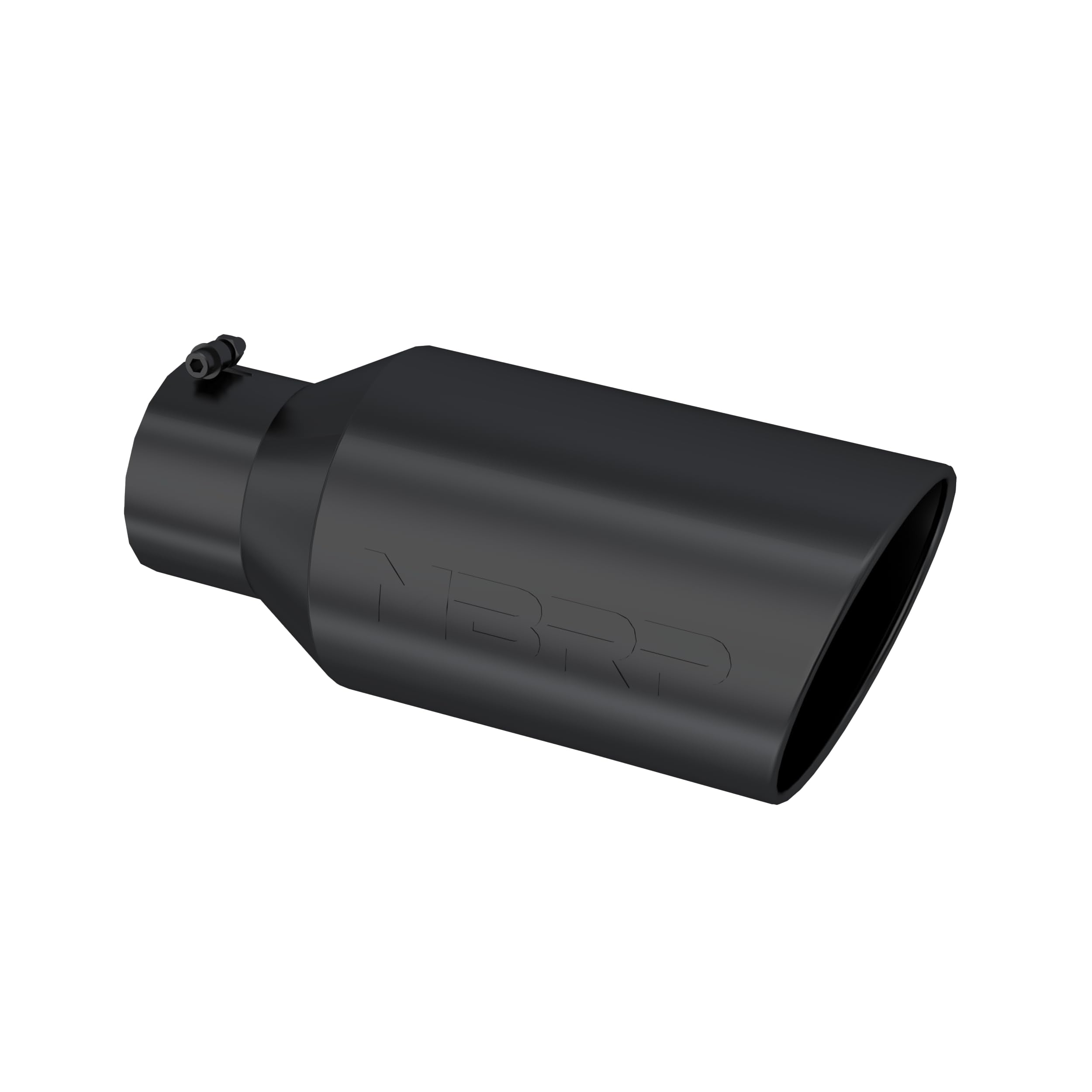 Black Coated MBRP Rolled End Tip, 8" O.D., 5" Inlet 18" in Length