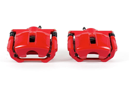 Power Stop Pair of High-Temp Red Powder Coated Calipers Front For Nissan Maxima 2009-2014, Nissan Maxima 2016-2023, Nissan Sentra 2009-2012 [Model Specific]