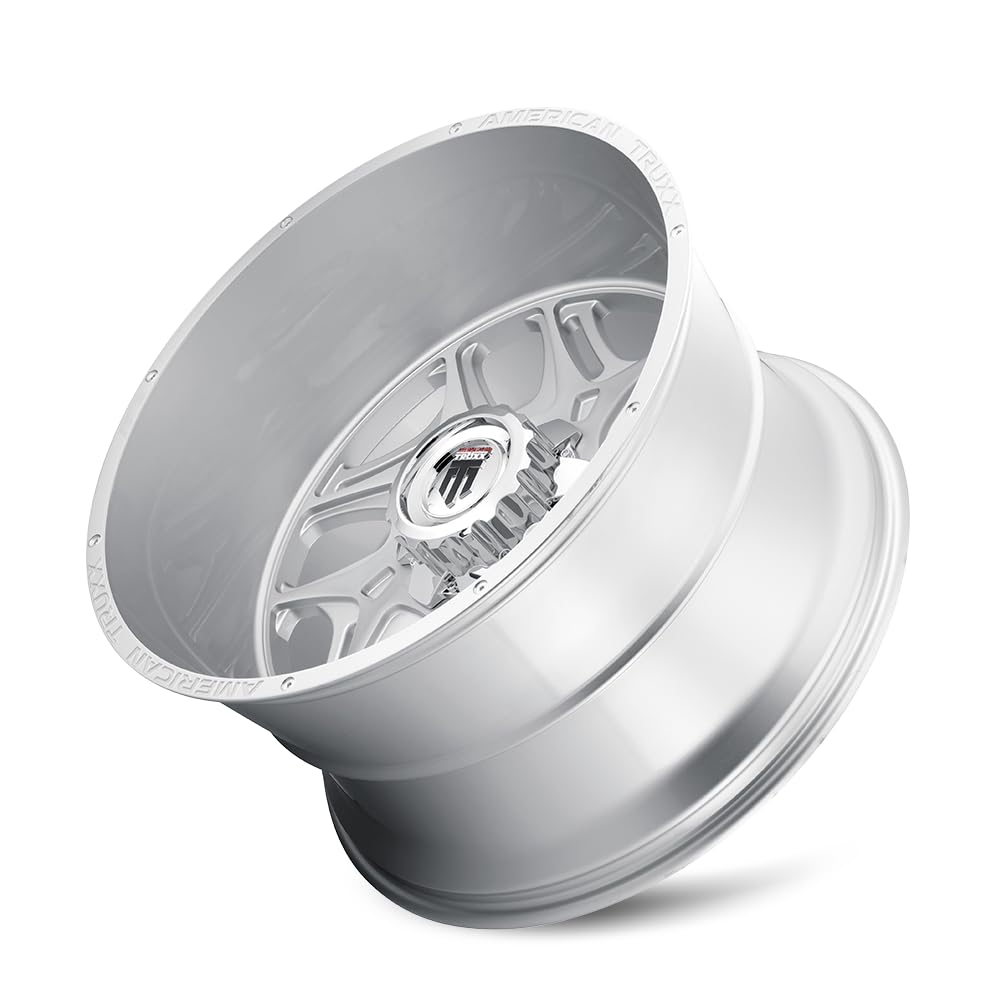 Sweep American Truxx AT1900 Brushed Milled Wheel with Painted (22 x 22. inches /8 x 165 mm, -44 mm Offset)