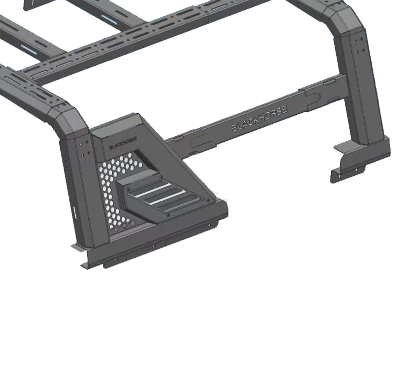 Armour II Black Horse Roll Bar W/Overland II Compatible with 14-22 Chevy Silverado 1500|14-24 GMC Sierra 1500|15-24 Ford F-150|15-24 Ram 1500|07-24 Tundra-AR2-01BOV1