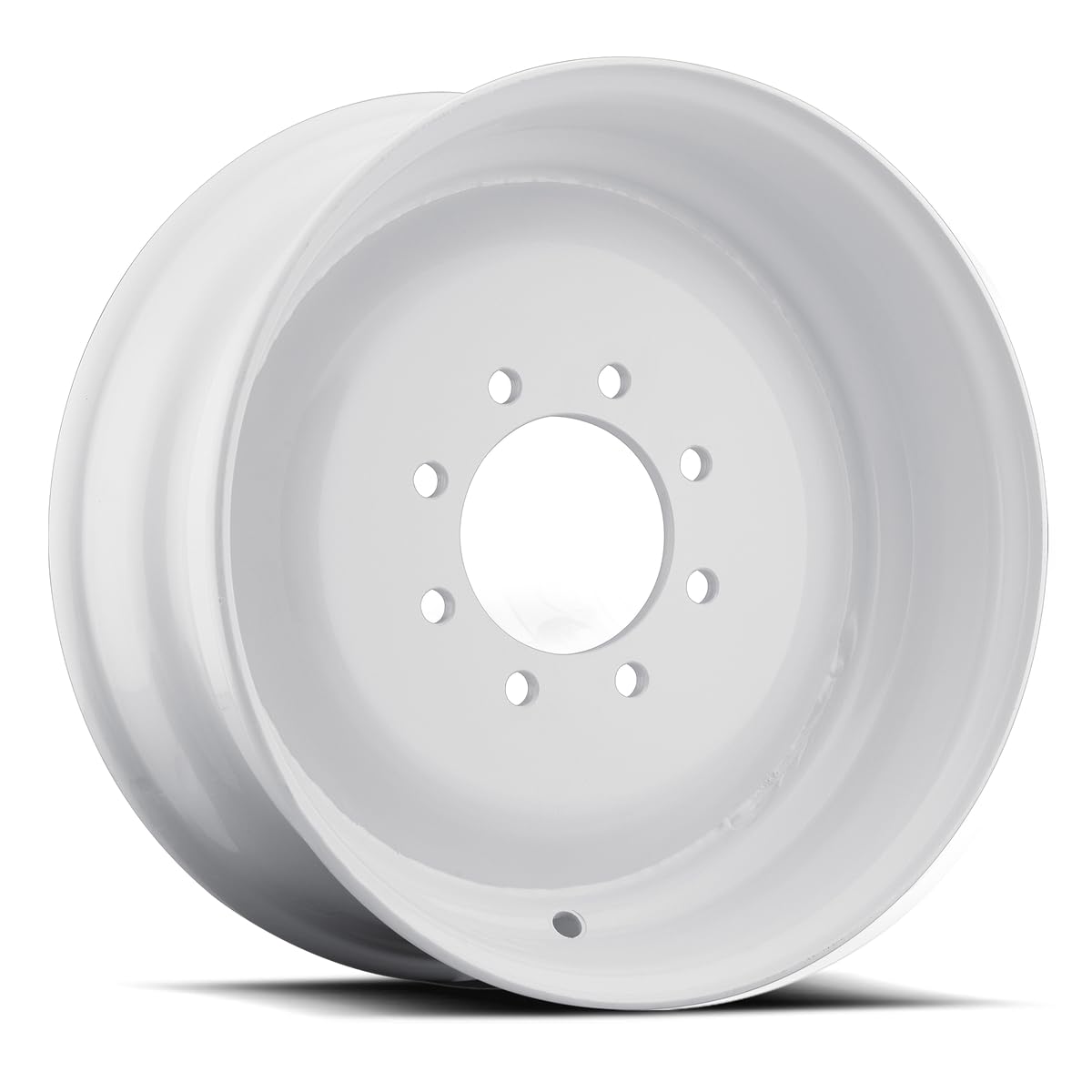 17.5X6.75 Allied Wheel Components - 8X6.5 Single 4.77 HUB +.19" White