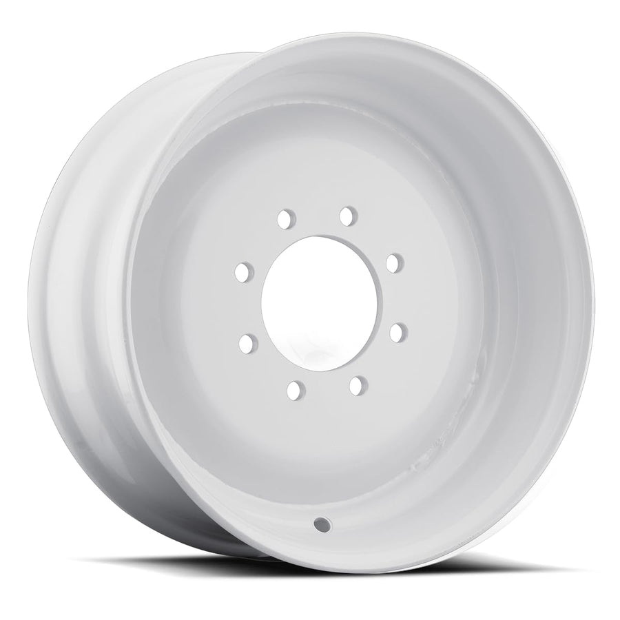 17.5X6.75 Allied Wheel Components - 8X6.5 Single 4.77 HUB +.19" White