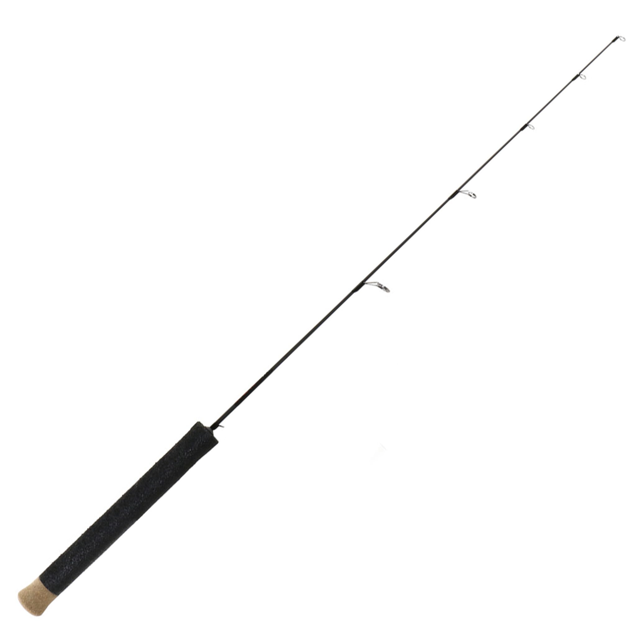 Katana Ice Fishing Rod CLAM – 34" Medium – 30T Solid Graphite Blank with Tsuka Lightweight Handle, Oversized Fly Guides & Carbon Construction – Durable, Lightweight Rod for Walleye, Perch & Game Fish