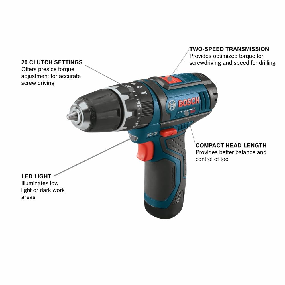 12V Max Bosch PS130N 3/8 In. Hammer Drill/Driver (Bare Tool)