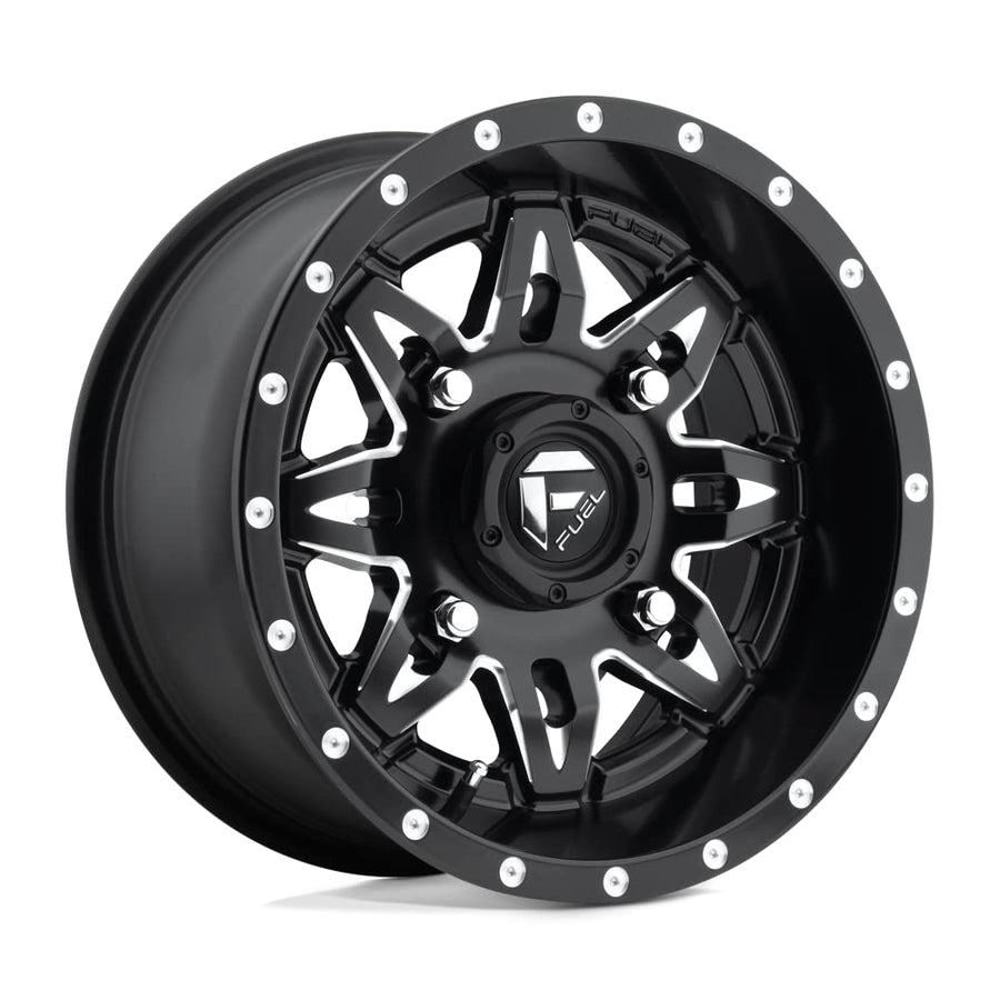 15x7 Fuel Utv Lethal 4x137 13et Gloss Black Milled Wheel