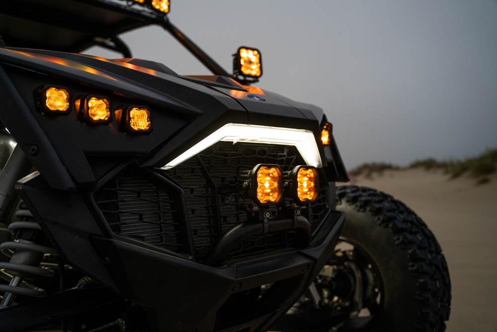 Diode Dynamics SS3 LED Pod Light Kit Bumper compatible with Polaris RZR Pro 2020-2023, White SAE Fog Sport