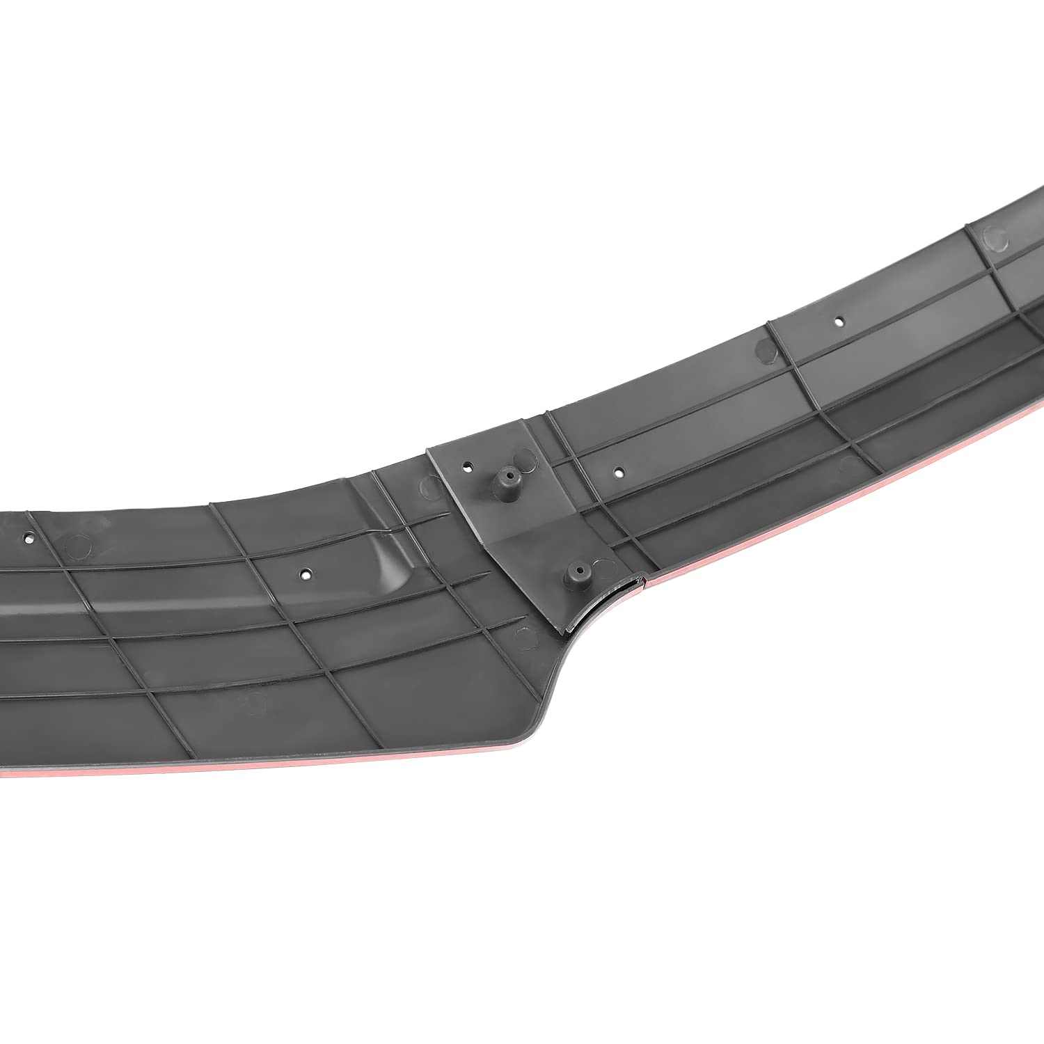 Glossy Black Spec-D Tuning Red Trim Front Bumper Lip Spoiler Splitter Kit 3PC Compatible with 2016-2018 Honda Civic Sedan