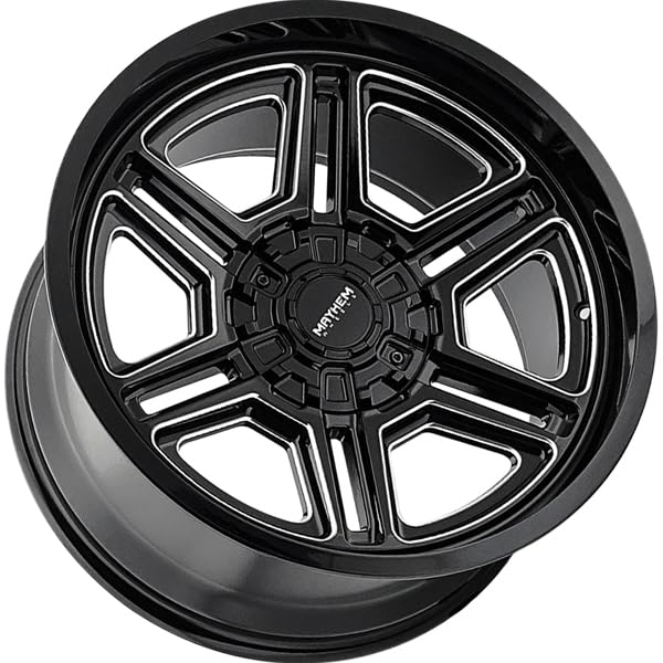 Hermosa Mayhem 8117 Black/Milled Wheel (20 x 9. inches /5 x 127 mm, 0 mm Offset)