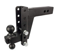 2.5" BulletProof Hitches Adjustable Heavy Duty Trailer Hitch (22,000 lb. Rating) - 6" Drop/Rise Trailer Hitch with 2" & 2-5/16" Dual Ball - Powder Coat, Solid Steel, Corrosion-Resistant