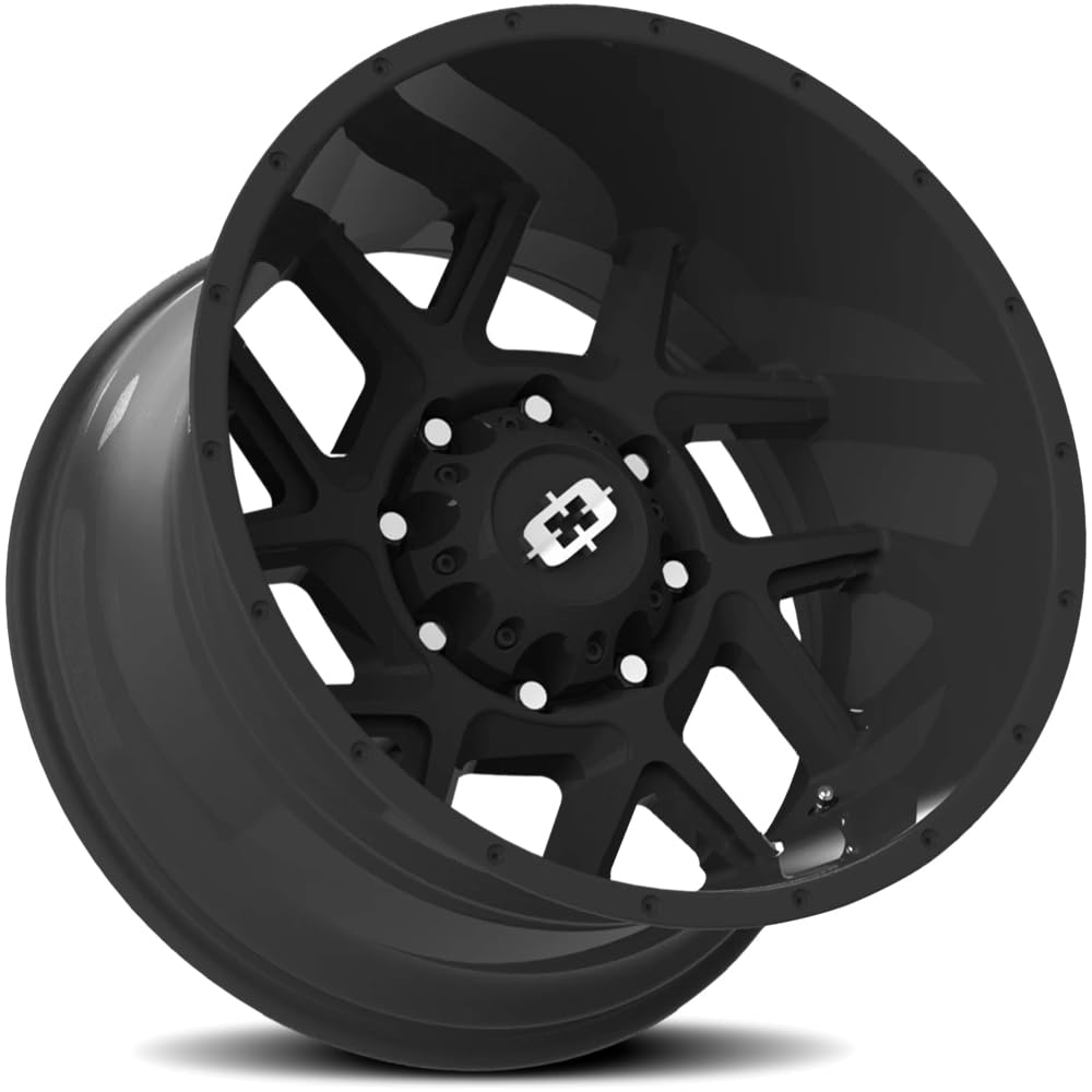360 Vision Sliver 20x10 8x6.5" -25mm Satin Black Wheel Rim 20" Inch