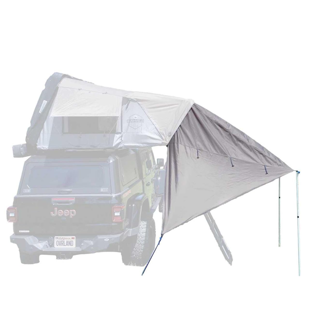 Bushveld Overland Vehicle Systems HD Hard Shell Roof Top Tent Awning for 4 Person Roof Top Tent - 420D Heavy Duty Polyester Rip-Stop Material - Secure Storage Bag