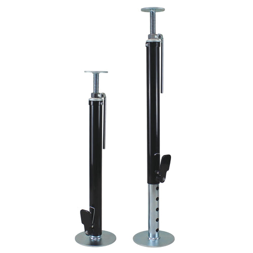 Jack-in-A-Box Stabilizer Jacks Pair Stromberg Carlson JB-246 - Sturdy 5000 lb/ea Jack RV Slide Out Support & Camper Leveling Legs, Adjustable Height 20" to 46", Removable U-Top, Foldable Handle, Black