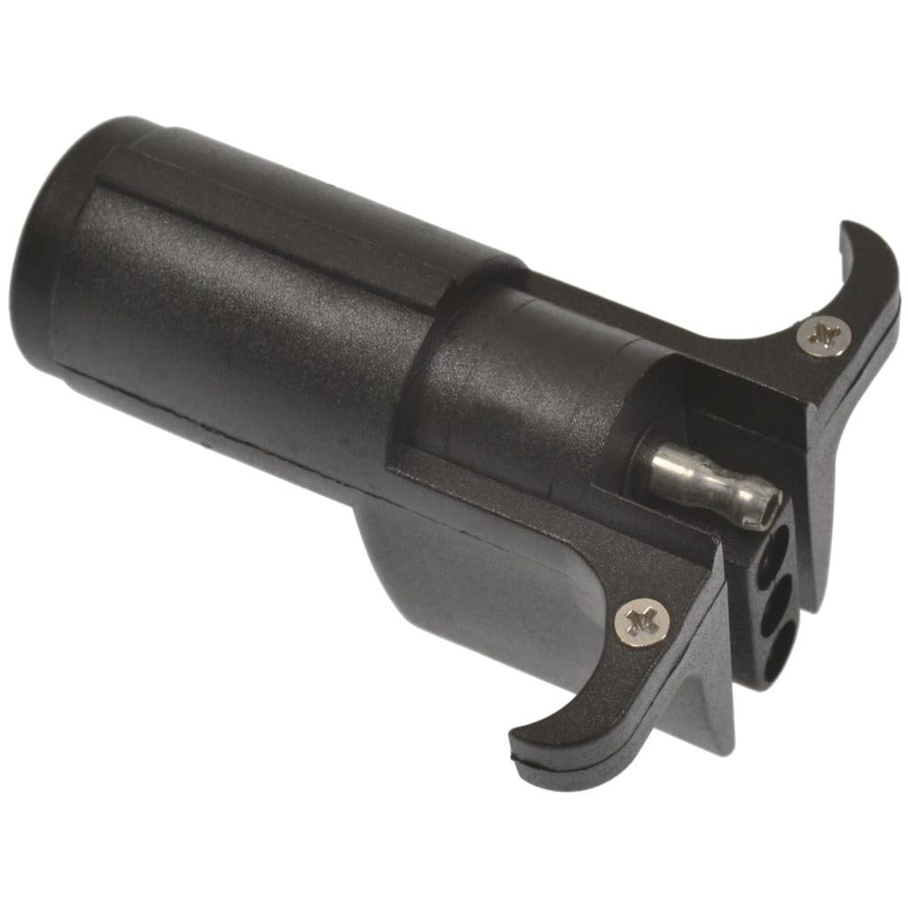 6-Pole Round Pollak Vehicle End to 4-Way Flat Trailer End Adapter