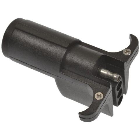 6-Pole Round Pollak Vehicle End to 4-Way Flat Trailer End Adapter