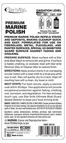 Premium Marine Polish STAR BRITE - Seals & Protects Gel Coat with a High Gloss Finish - 16 OZ (085716PW)