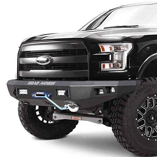 Stealth Road Armor 3202F2B Front Winch Bumper Titan II Guard - Texture Black - Compatible with: 2020-2023 Chevy 2500 3500