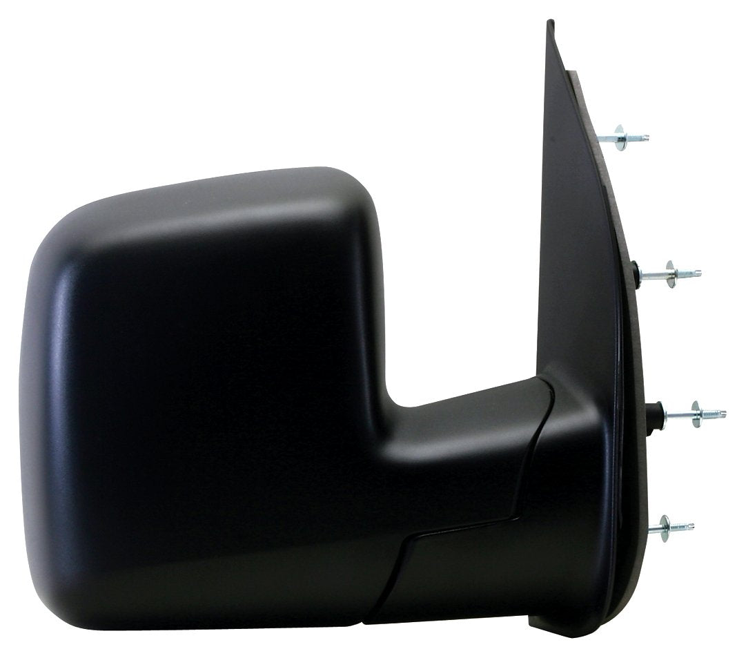 Fit System Mirror Passenger Side for Ford Econoline Van, Dual Lens, w/o Puddle lamp, Black, Foldaway, Manual