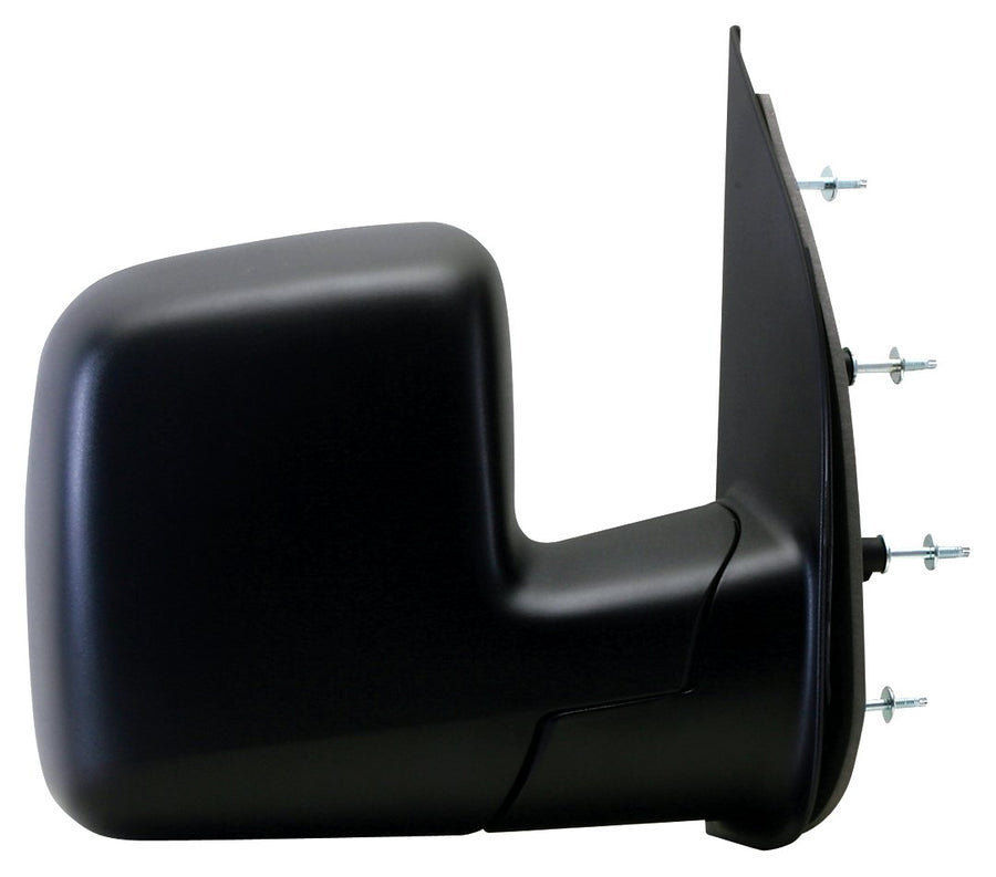 Fit System Mirror Passenger Side for Ford Econoline Van, Dual Lens, w/o Puddle lamp, Black, Foldaway, Manual