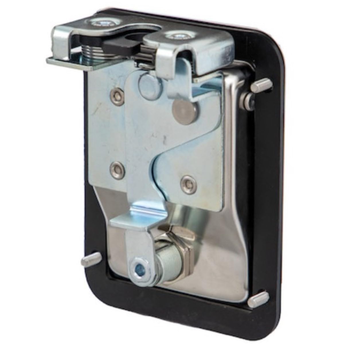Stainless Steel Buyers Products L3885RLS Rotary Single Point Paddle Latch, 1/2 Inch Striker, Locking Tool Box Latch for Utility Boxes, Tack Boxes & More