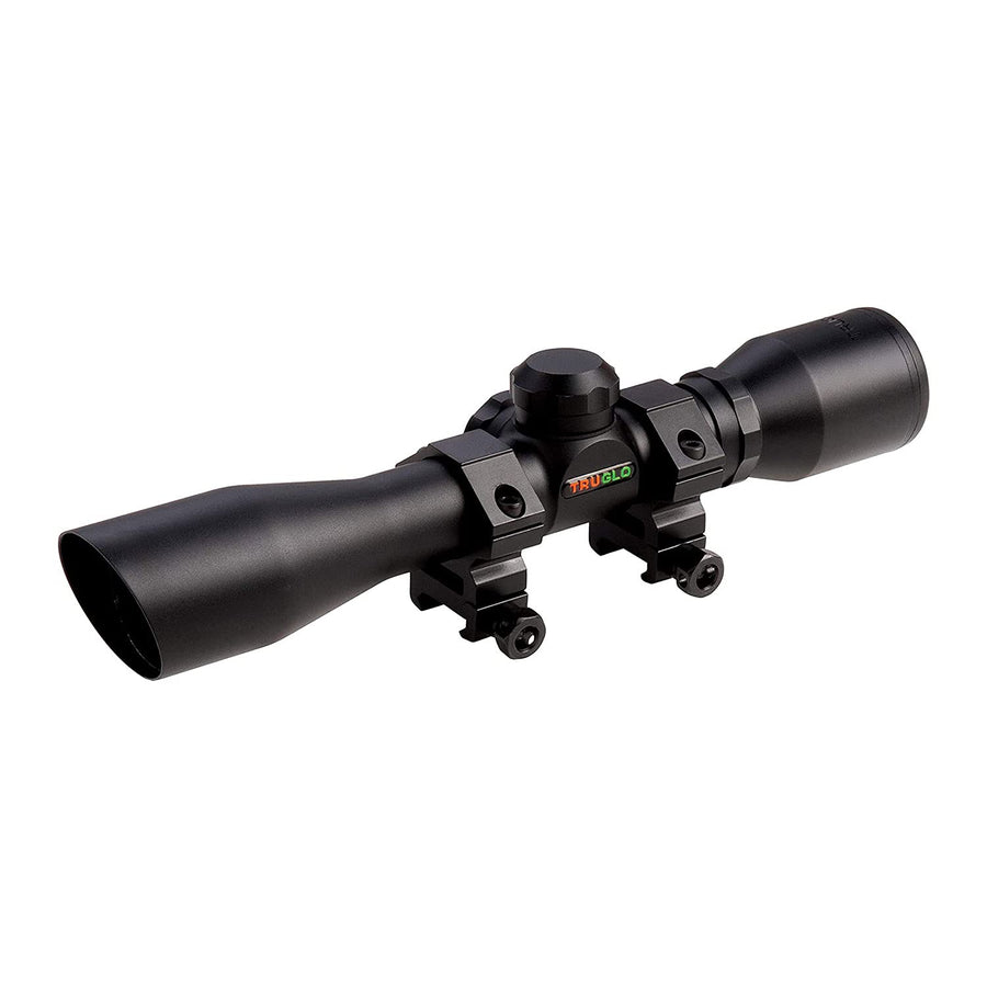 4x32mm TRUGLO Compact Crossbow Scope with Scope Rings Included| BDC / Rangefinder, Black