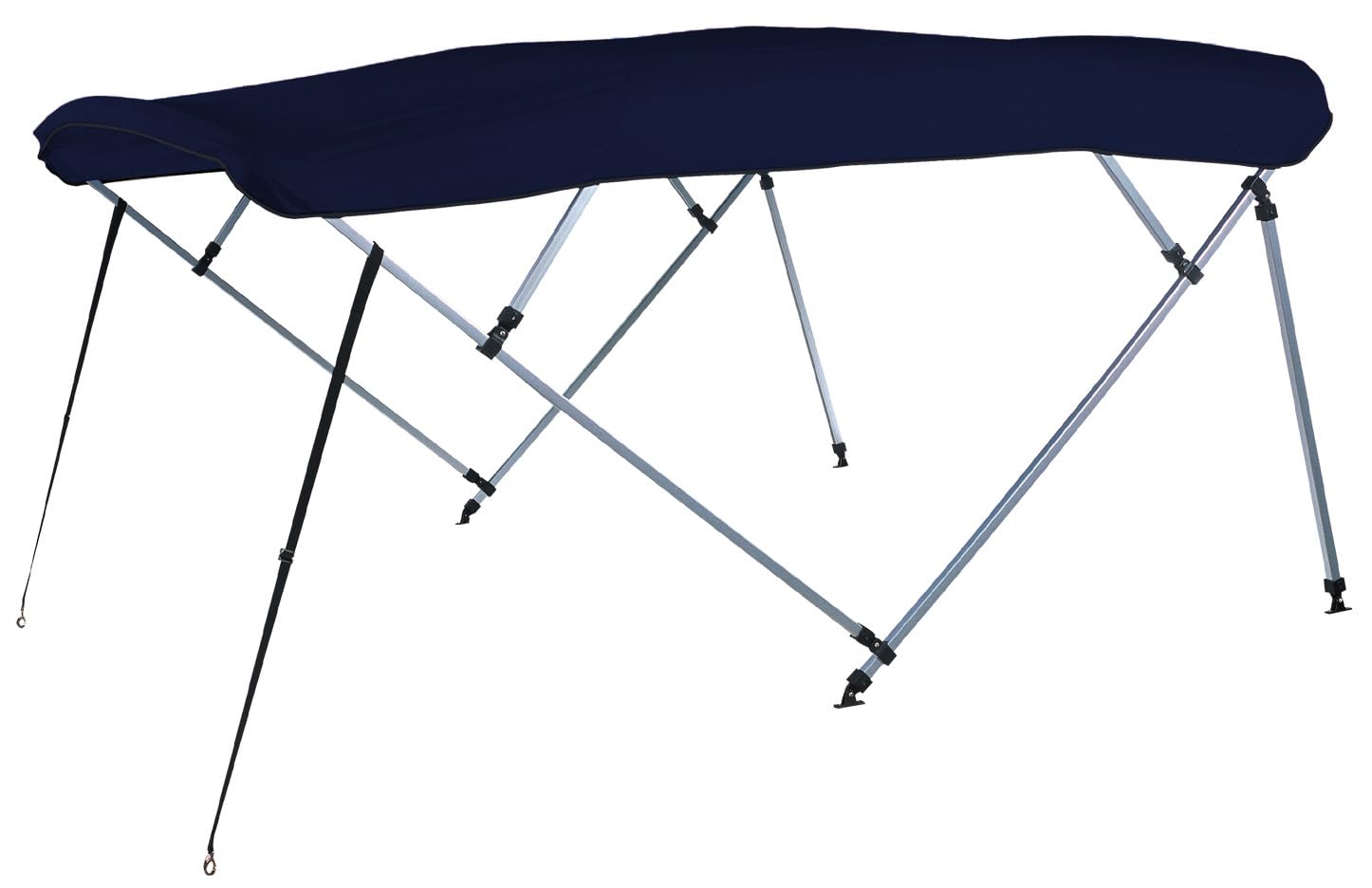 Carver Industries 4893UB-05 A(8SQ) 8'L 4-Bow SQ Tube Pontoon Bimini Top Kit - 48" H, Fits 96"-102" W, Captain Navy