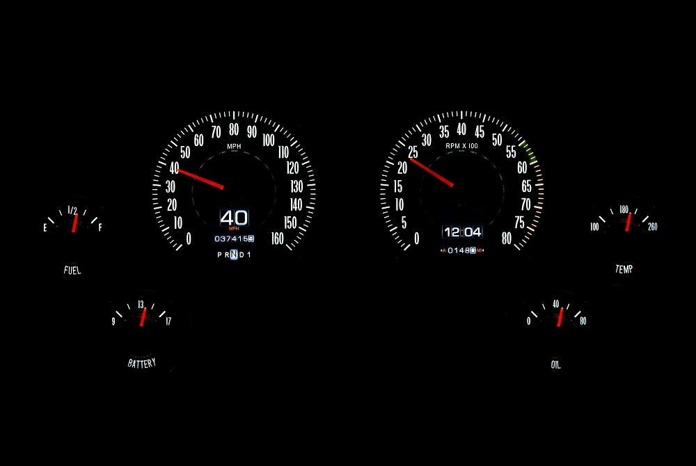 Dakota Digital Retrotech RTX-64C-VET-X Gauge Instrument System Compatible with 1964 Chevy Corvette