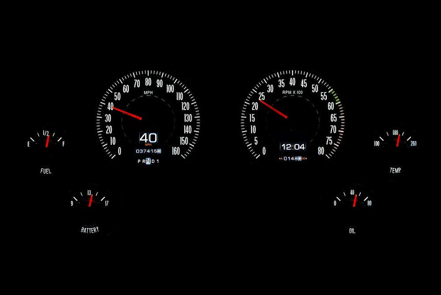 Dakota Digital Retrotech RTX-64C-VET-X Gauge Instrument System Compatible with 1964 Chevy Corvette