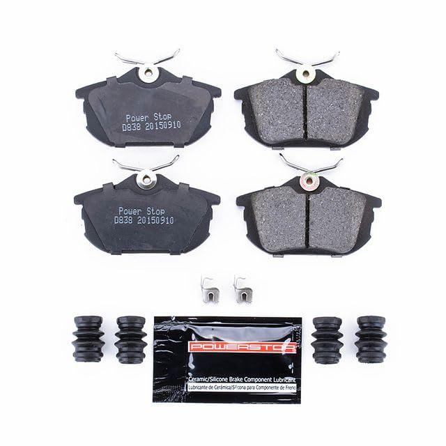 Power Stop Z23-838 Z23 Evolution Sport Carbon Fiber Infused Ceramic Brake Pads Rear with Hardware For Volvo S40 2000-2004 | Volvo V40 2000-2004 [Vehicle Specific]