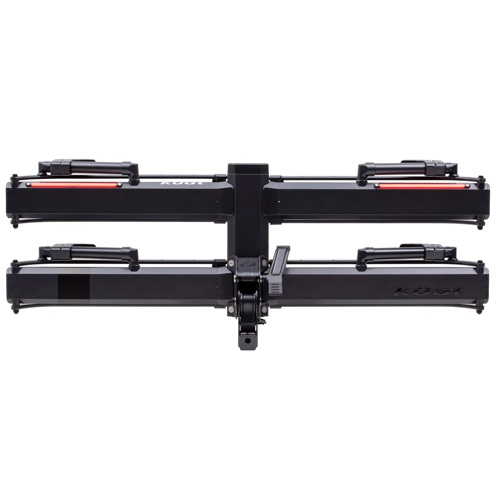 Piston Pro X KUAT 1.25" LED Dual Ratchet Hitch Rack - Secure Rugged Kashima-Coated Portable Foldable Easy-to-Use No Frame Contact 2-Bike Hauling Platform with 53" Max Wheelbase & 5" Max Tire Width
