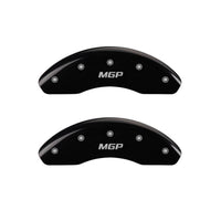 MGP Black Caliper Covers 28161SMGPBK - Engraved Front & Rear, Set of 4
