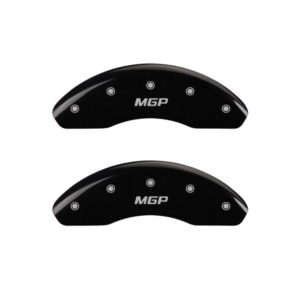 MGP Black Caliper Covers 28161SMGPBK - Engraved Front & Rear, Set of 4