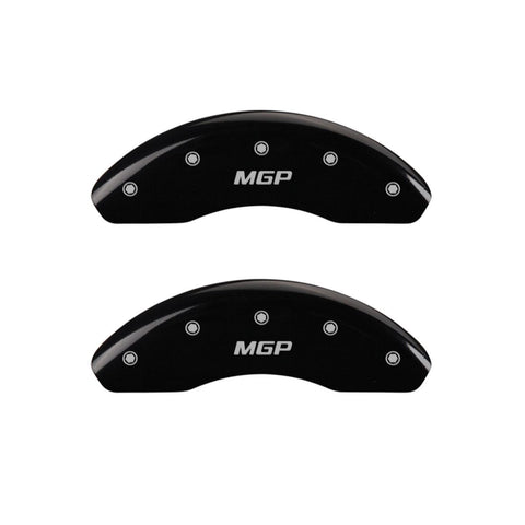 MGP Black Caliper Covers 28161SMGPBK - Engraved Front & Rear, Set of 4