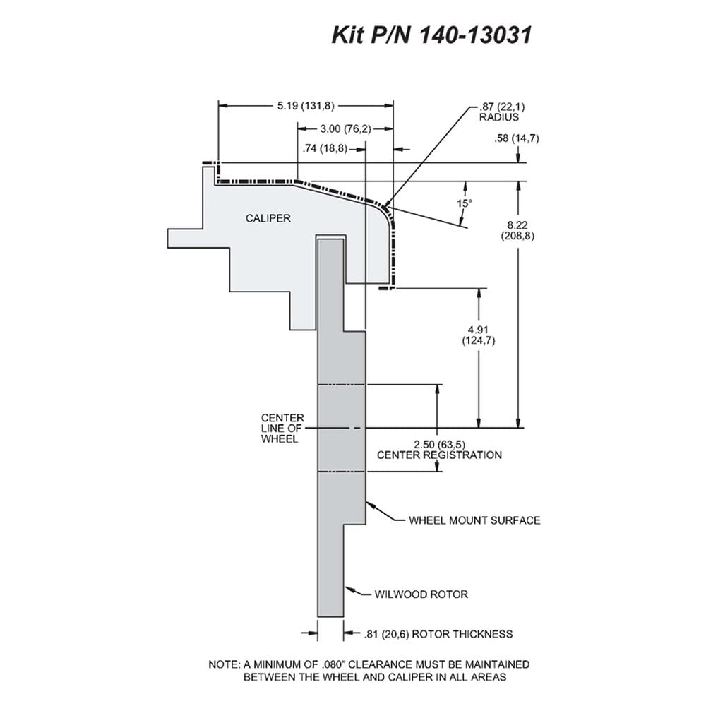 Rear CPB Kit, 12.88", Drilled