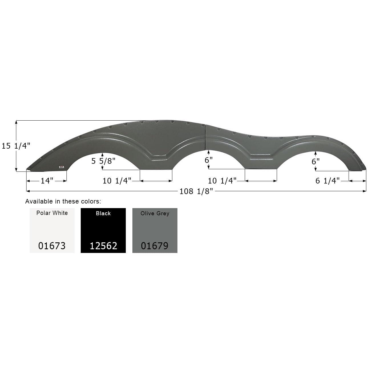 Fender Skirt, ICON Triple, Keystone, FS1000, Polar White, RH