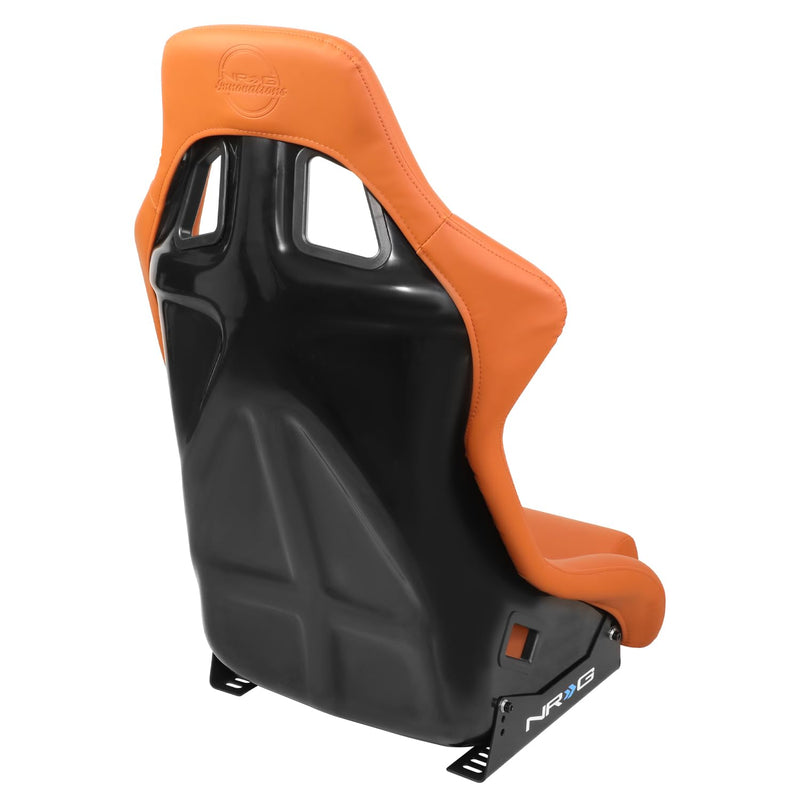 NRG Innovations Brown NRG-FRP-302BR-V FRP Bucket Seat With Headrest Water Resistant Vinyl (Large)