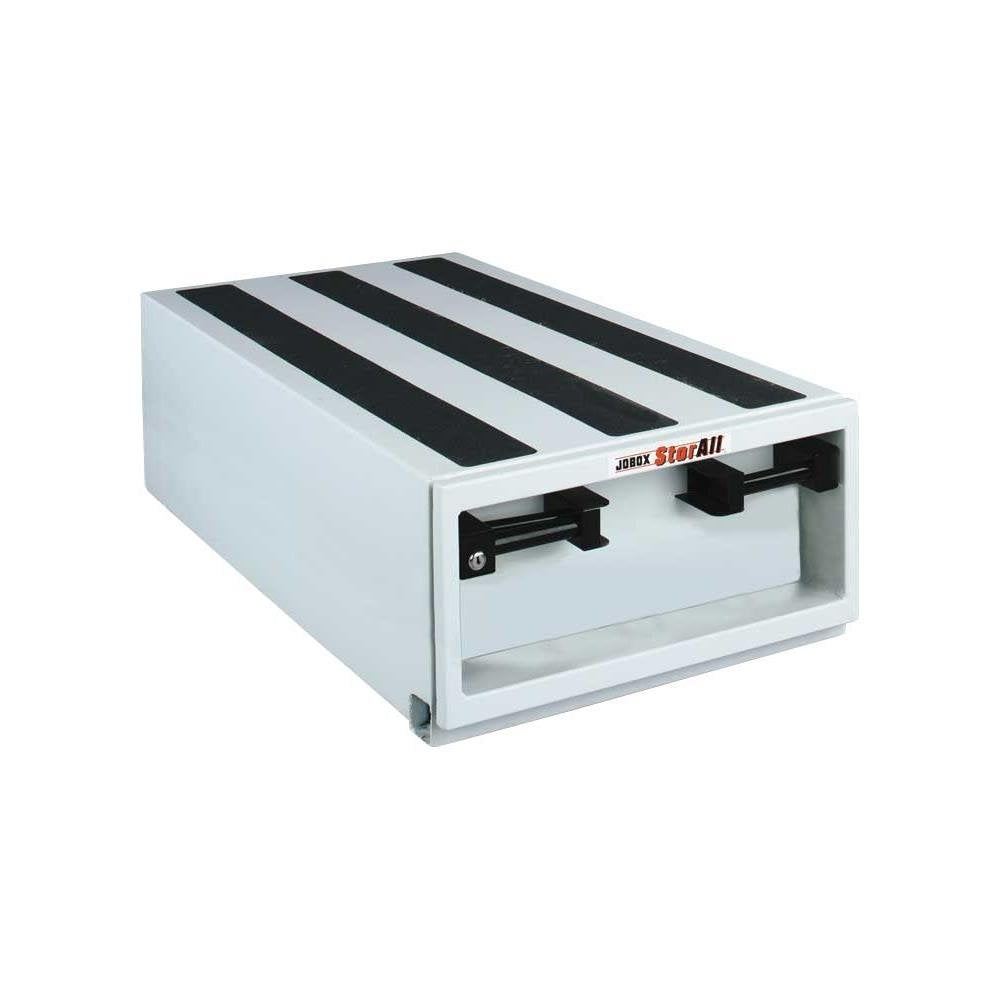 JOBOX StorAll 666980 13" Tall Heavy-Duty Steel Drawer Storage (21"W x 13"H x 48"L) - 9" Deep Drawer, White