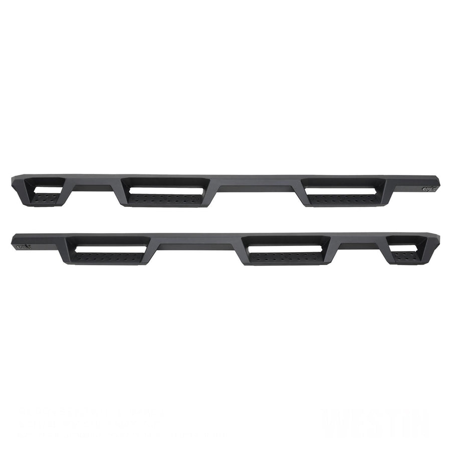 Westin HDX 56-534695 Drop Wheel to Wheel Nerf Bars fits 2019-2025 Silverado Sierra 1500 Crew Cab 6'5" Bed (Exc 2019 Silverado LD/Sierra 1500 Limited) Textured Black Pair